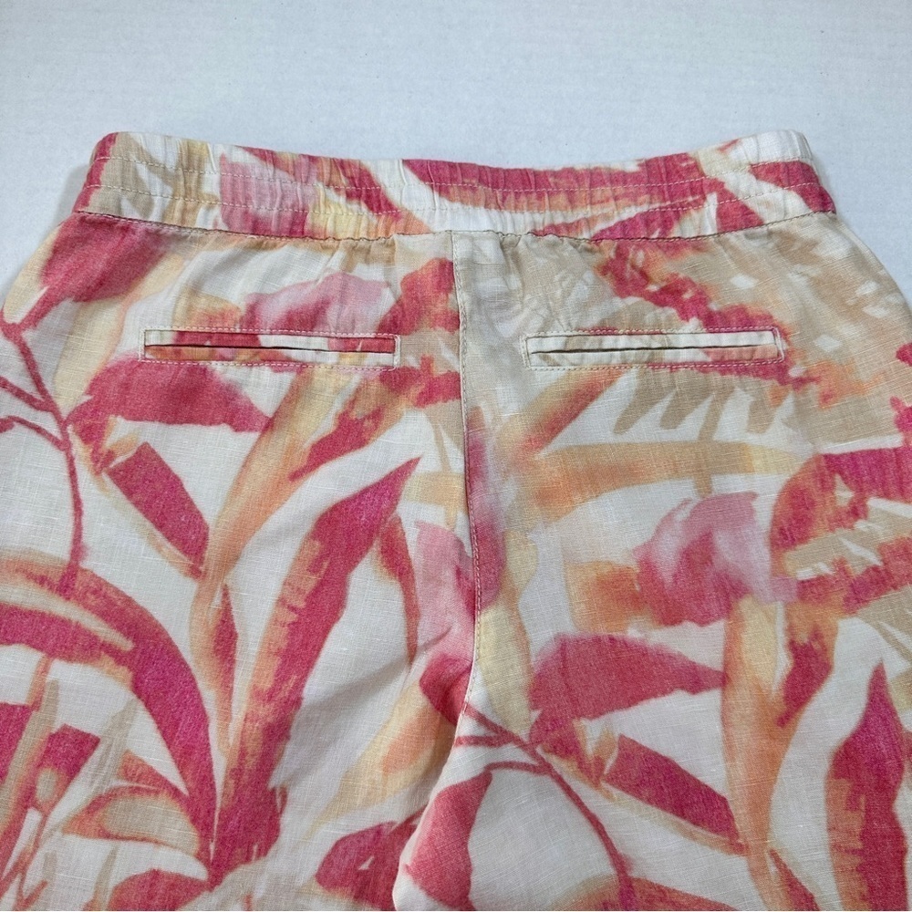Chico’s Havana Shores Tropical Wide Leg Linen Pant - Picture 4 of 11